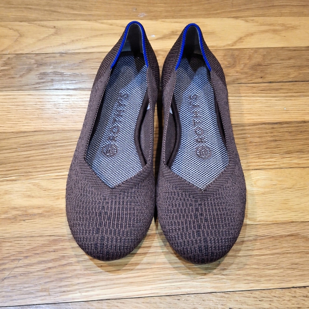 Rothy's Round Toe Ballet Flat Truffle  Brown  Women's Shoes Python Size 6.5